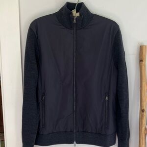 Ralph Lauren Men's Zip Up Jacket/Sweater - Black and Gray M